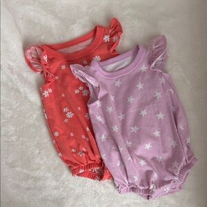 Cat & Jack Kids Bodysuits in Coral and Lavender